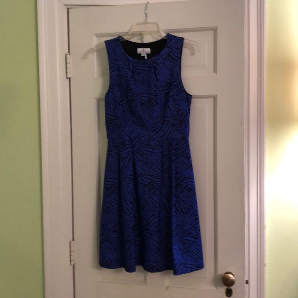 Jude Connally small blue and black patterned dress